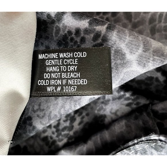 Aqua Bloomingdales Bodysuit Gray XS Polyester Blend Snake Print Sweetheart Neck - Picture 10 of 11